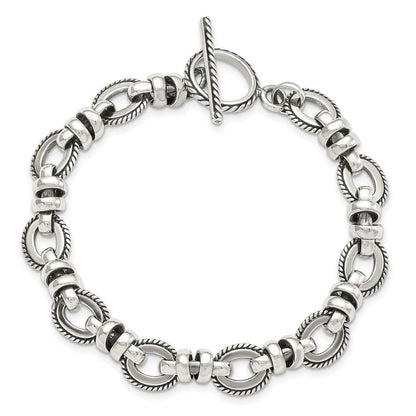 7.5 Zoll Sterlingsilber Antikisiert Fantasieglieder Armband