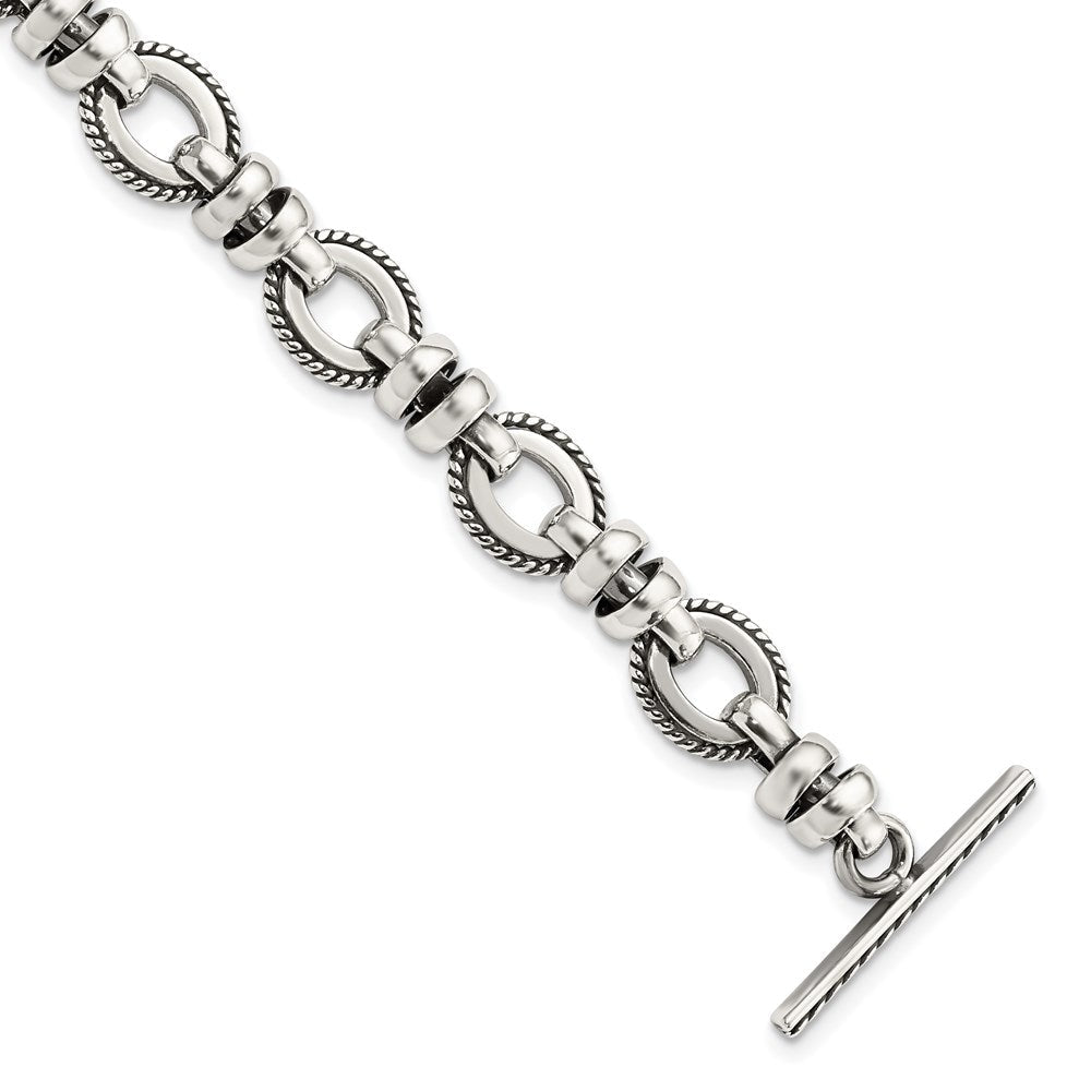 7.5 Zoll Sterlingsilber Antikisiert Fantasieglieder Armband