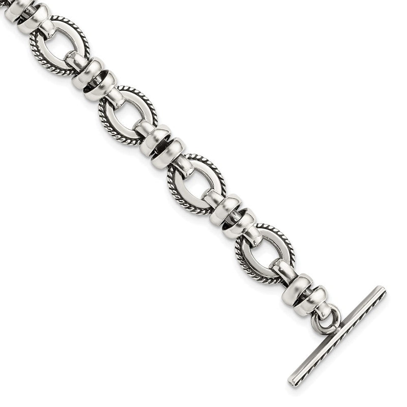 7.5 Zoll Sterlingsilber Antikisiert Fantasieglieder Armband