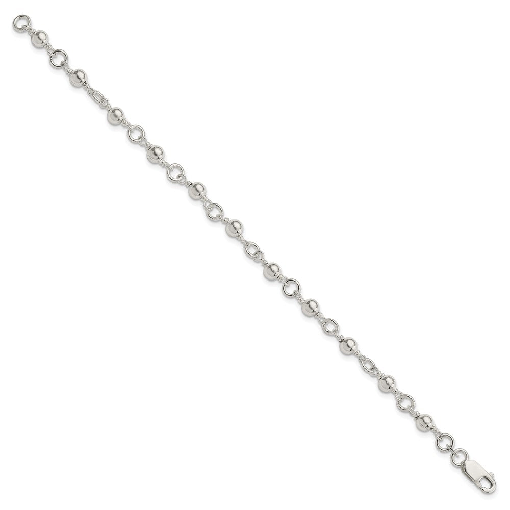 7 Zoll Sterlingsilber Gekugelt Fantasieglieder Armband