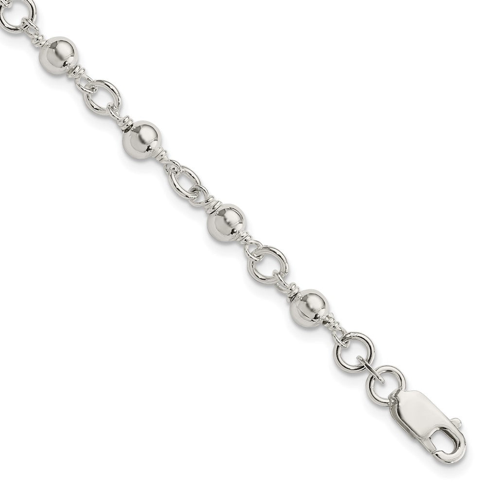 7 Zoll Sterlingsilber Gekugelt Fantasieglieder Armband