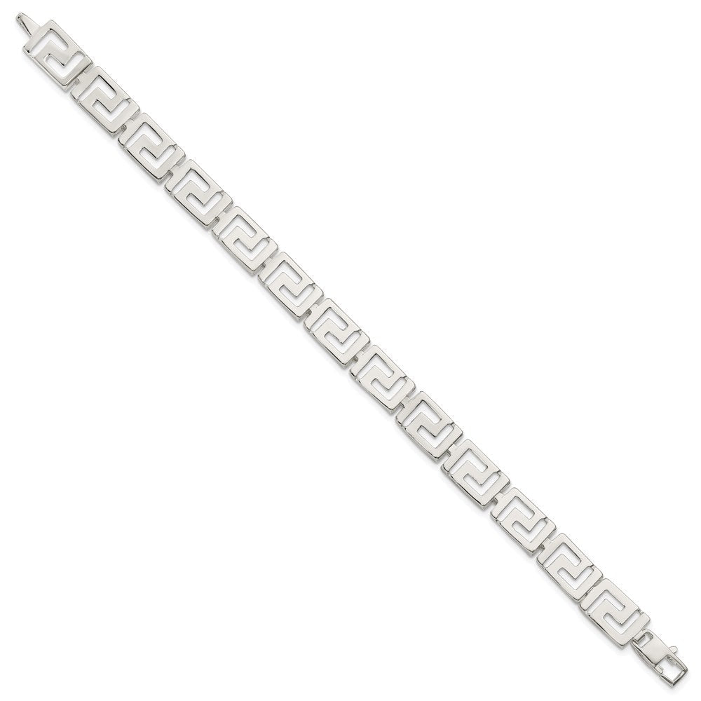 7.5 Zoll Sterlingsilber Greek Key Armband
