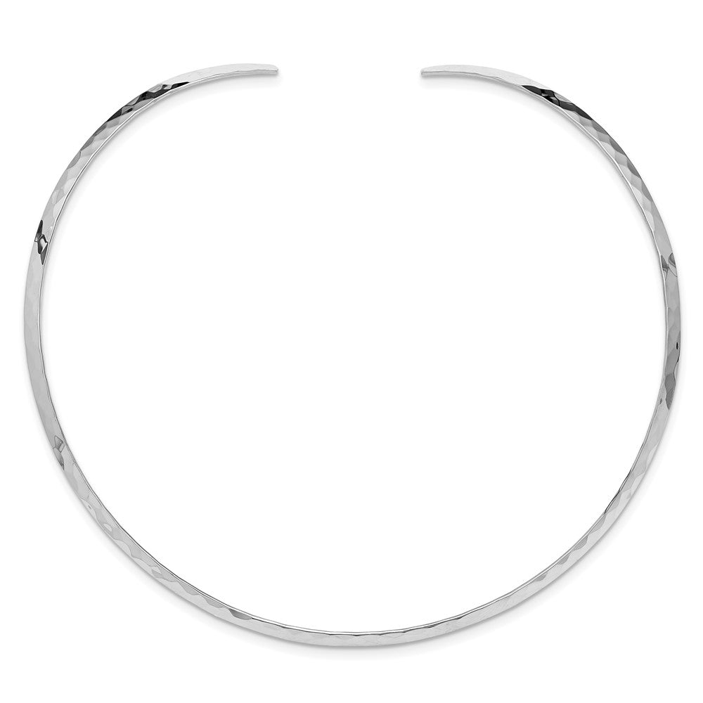 Sterlingsilber 3.5mm Gehämmert Neck Kragen