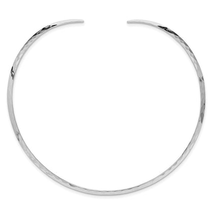 Sterlingsilber 3.5mm Gehämmert Neck Kragen