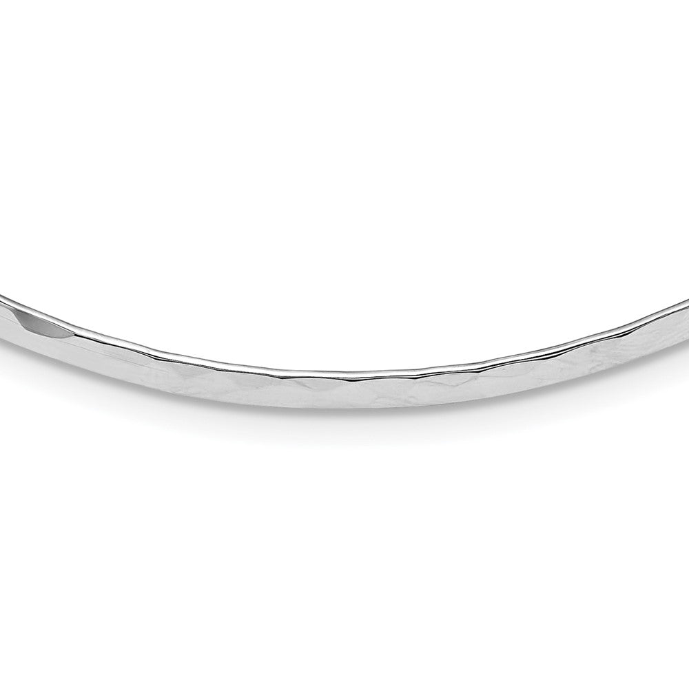 Sterlingsilber 3.5mm Gehämmert Neck Kragen