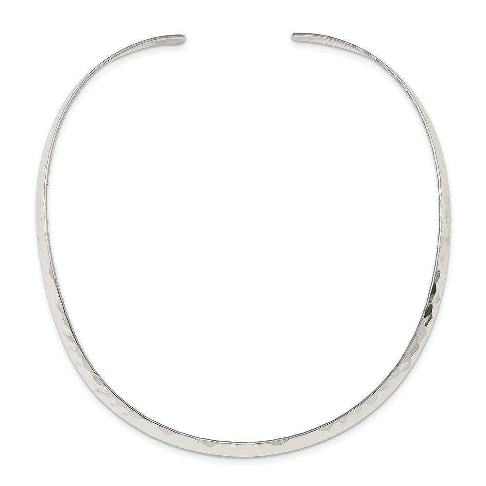 Sterlingsilber Poliert Gehämmert 6mm Neck Kragen
