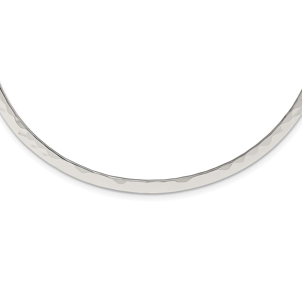 Sterlingsilber Poliert Gehämmert 6mm Neck Kragen