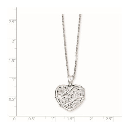 Sterlingsilber Rhodiniert Mama Halskette