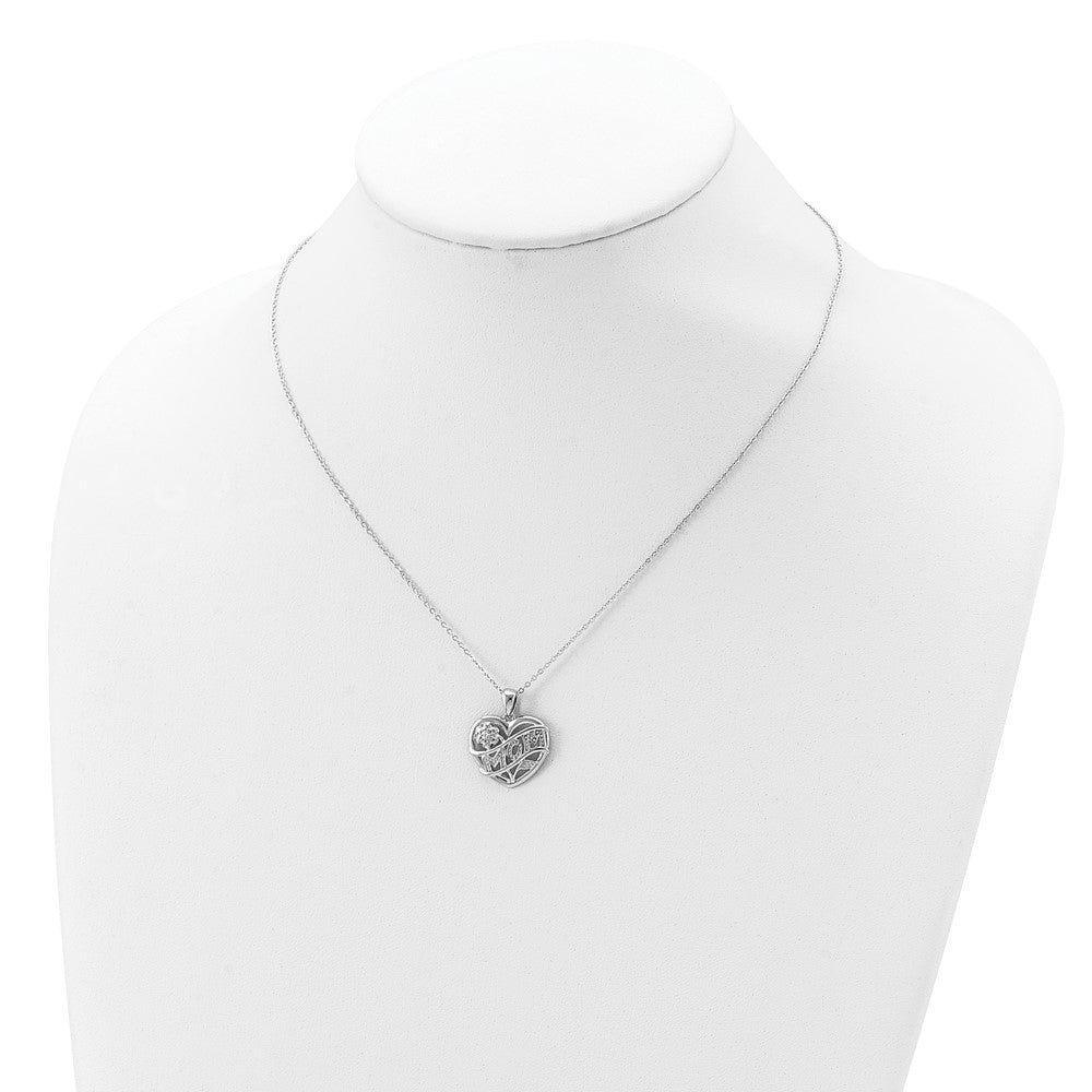 Sterlingsilber Rhodiniert Mama Halskette