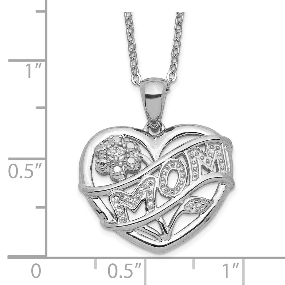 Sterlingsilber Rhodiniert Mama Halskette