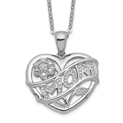 Sterlingsilber Rhodiniert Mama Halskette