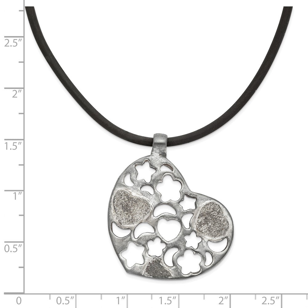 Sterlingsilber Herz Kordel Halskette