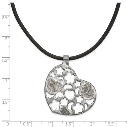Sterlingsilber Herz Kordel Halskette