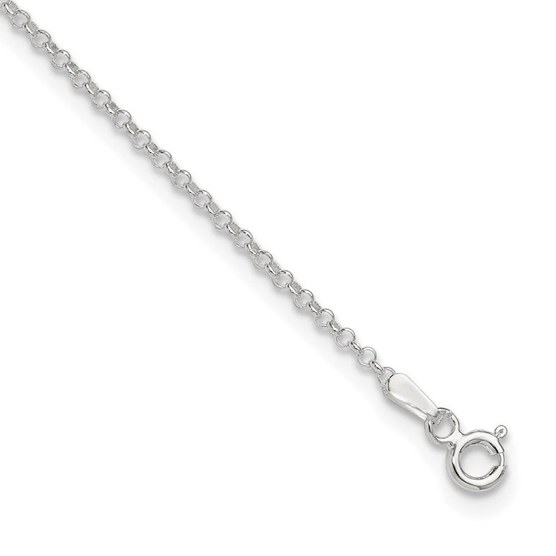 9 Zoll Sterlingsilber 1.5mm Erbs 9 Zoll Plus 1 Zoll Verlängerung. Kette Fußkettchen