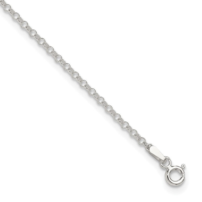 9 Zoll Sterlingsilber 2mm Erbs 9 Zoll Plus 1 Zoll Verlängerung. Kette Fußkettchen