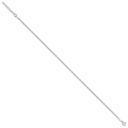 9 Zoll Sterlingsilber in Singapurkette Plus 1 Zoll Verlängerung. Kette Fußkettchen