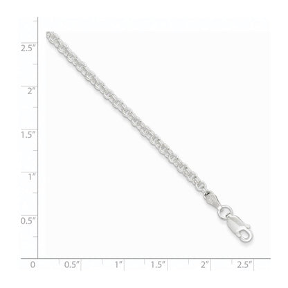 Sterlingsilber 3mm Doppelt Glieder Charm Armband