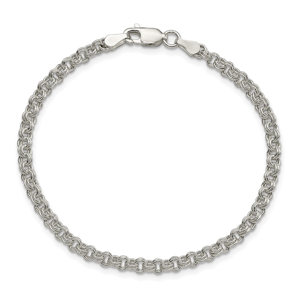 Sterlingsilber 3mm Doppelt Glieder Charm Armband