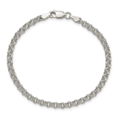 Sterlingsilber 3mm Doppelt Glieder Charm Armband