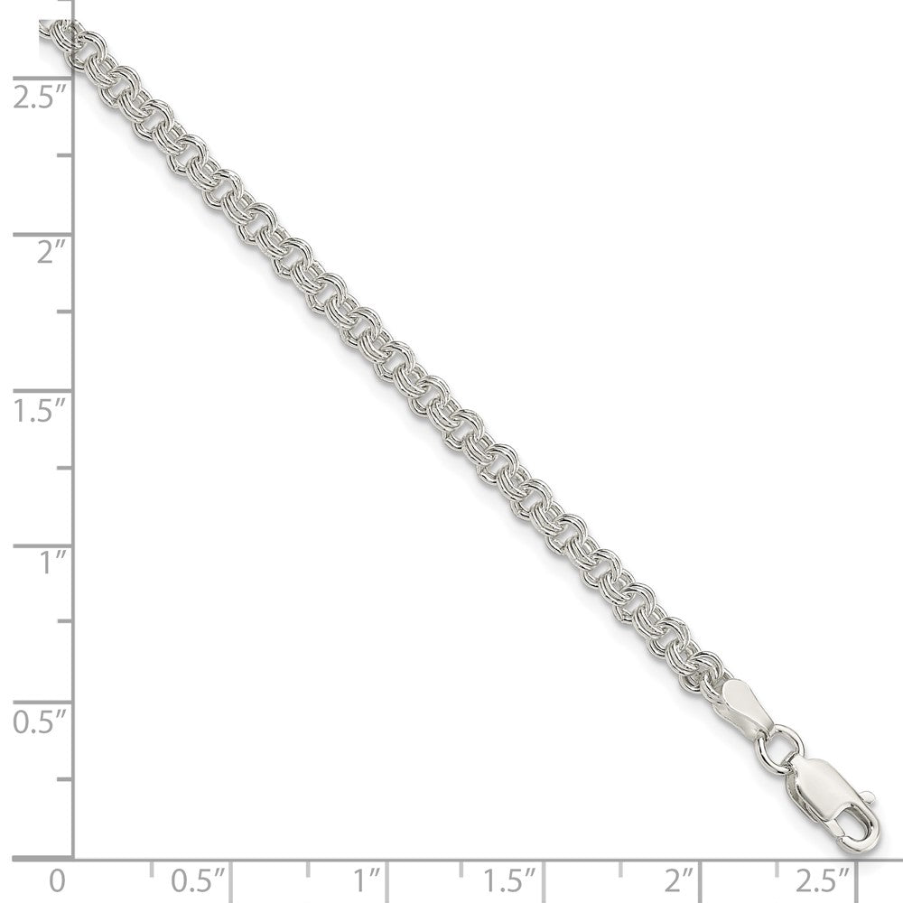 Sterlingsilber 3mm Doppelt Glieder Charm Armband