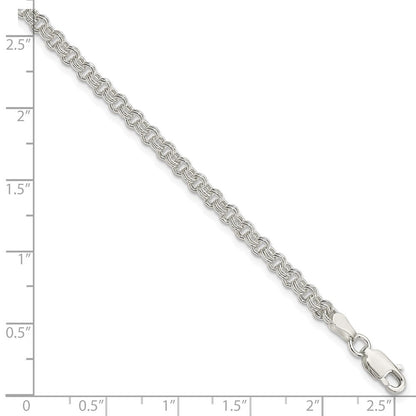 Sterlingsilber 3mm Doppelt Glieder Charm Armband