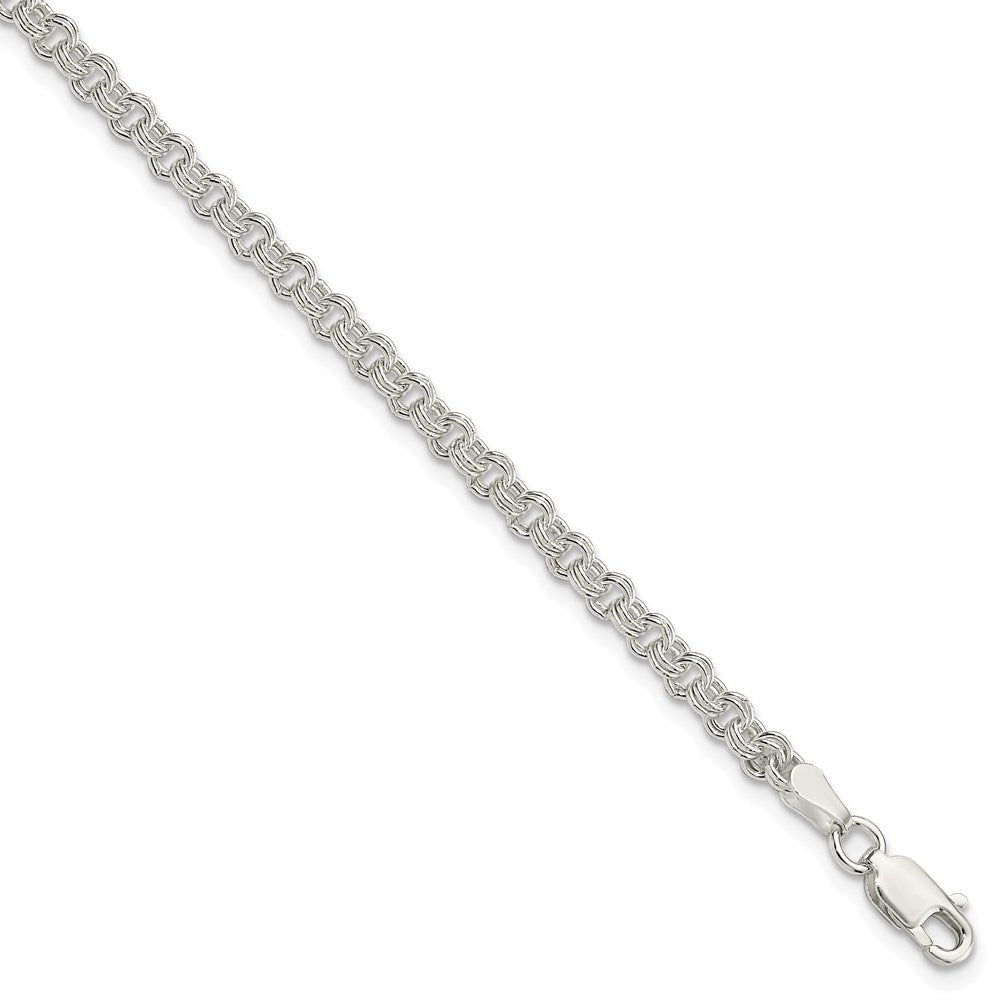 Sterlingsilber 3mm Doppelt Glieder Charm Armband