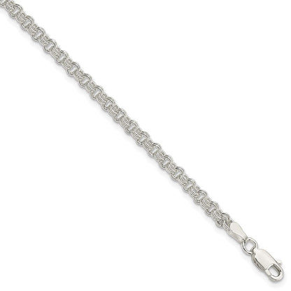 Sterlingsilber 3mm Doppelt Glieder Charm Armband