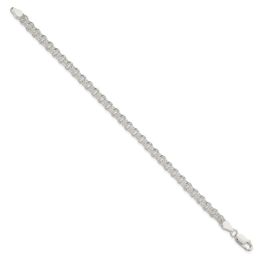 Sterlingsilber 4mm Doppelt Glieder Charm Armband