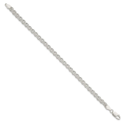 Sterlingsilber 4mm Doppelt Glieder Charm Armband