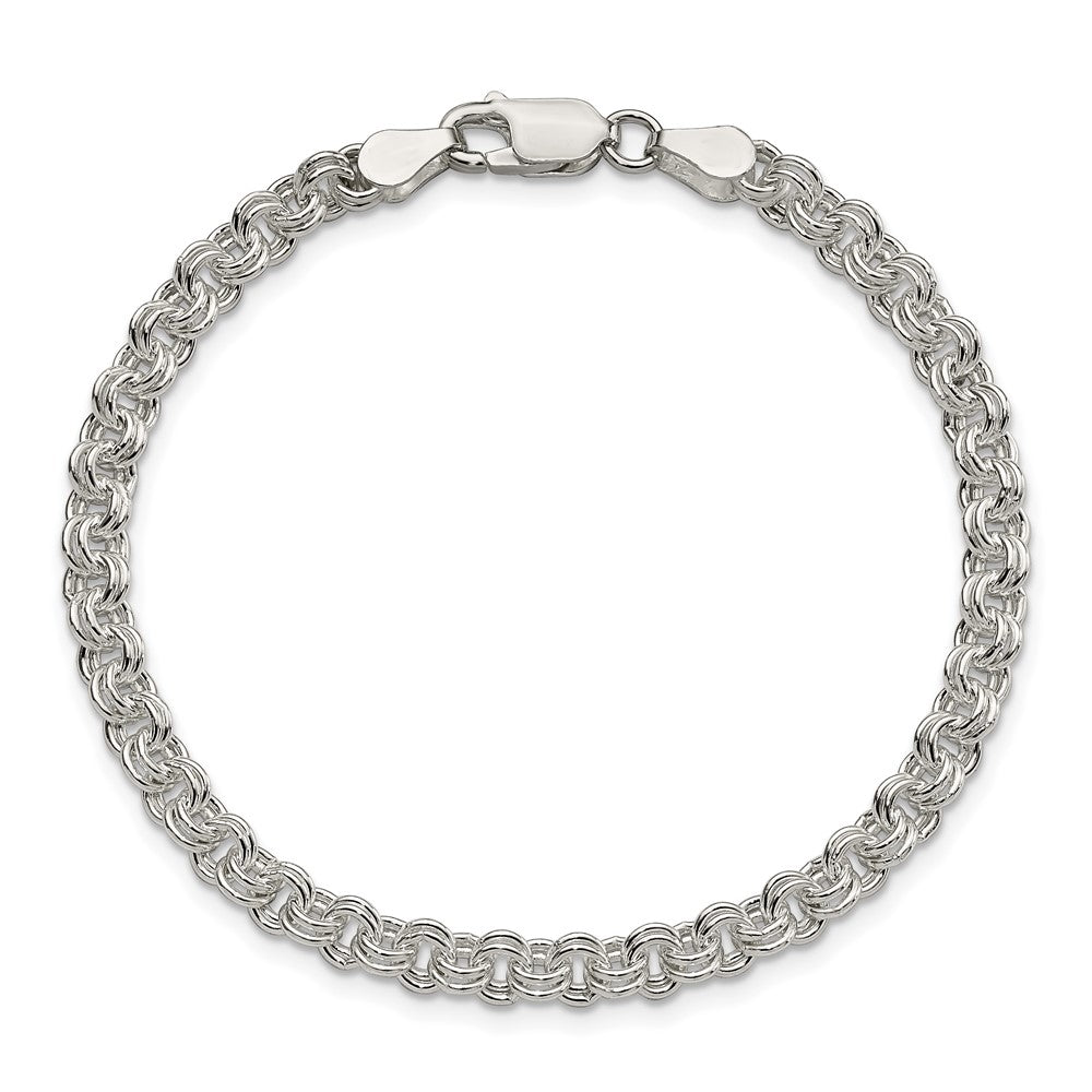 Sterlingsilber 4mm Doppelt Glieder Charm Armband