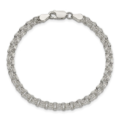 Sterlingsilber 4mm Doppelt Glieder Charm Armband