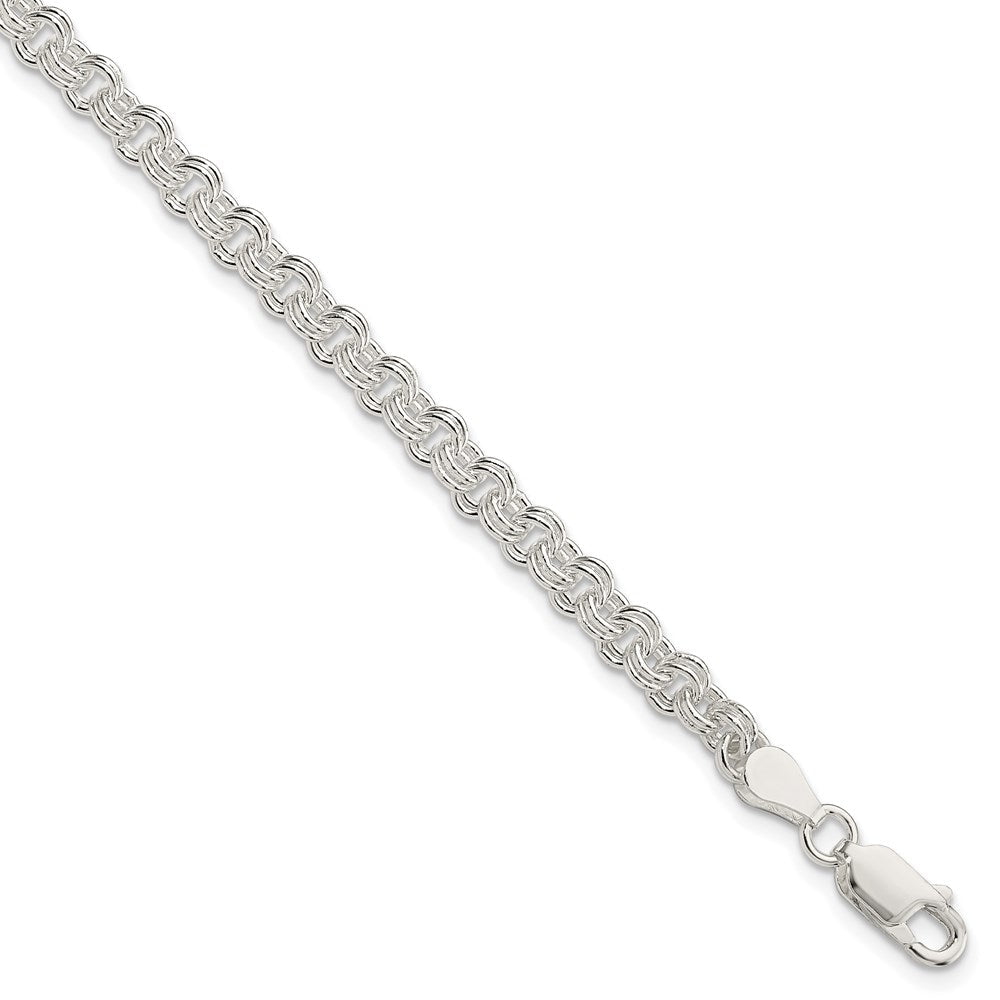 Sterlingsilber 4mm Doppelt Glieder Charm Armband