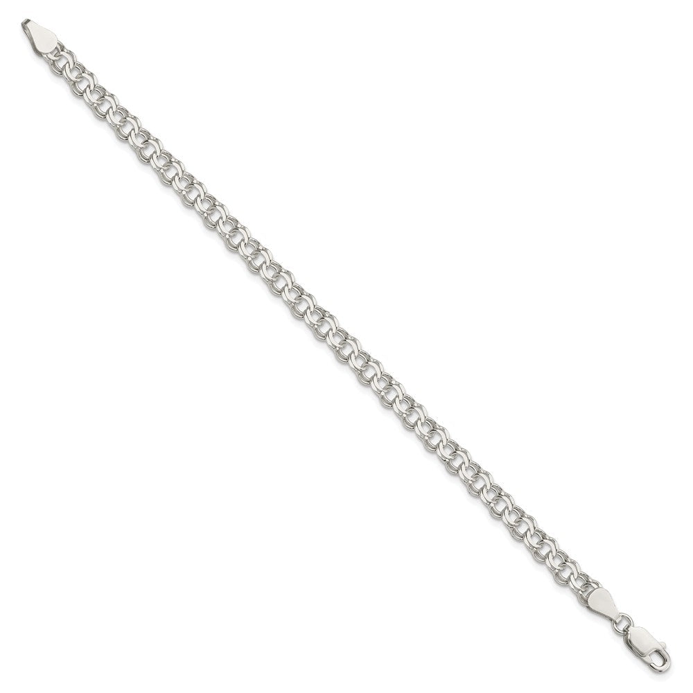 Sterlingsilber 5.5mm Doppelt Glieder Charm Armband