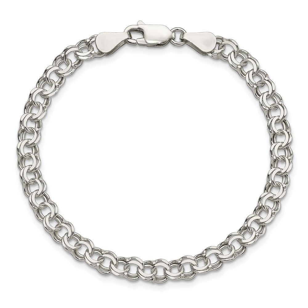 Sterlingsilber 5.5mm Doppelt Glieder Charm Armband