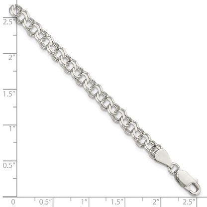 Sterlingsilber 5.5mm Doppelt Glieder Charm Armband