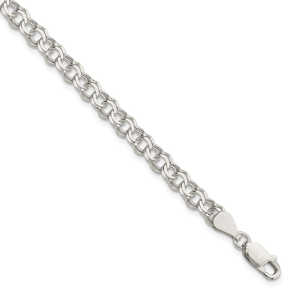 Sterlingsilber 5.5mm Doppelt Glieder Charm Armband