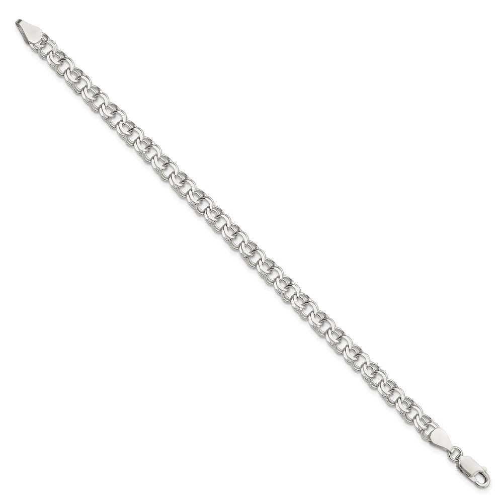 Sterlingsilber 6mm Doppelt Glieder Charm Armband
