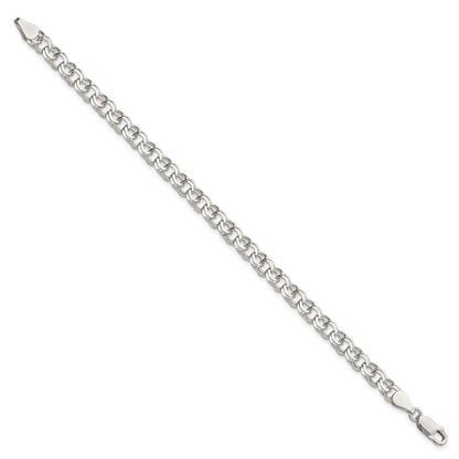 Sterlingsilber 6mm Doppelt Glieder Charm Armband