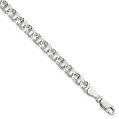 Sterlingsilber 6mm Doppelt Glieder Charm Armband