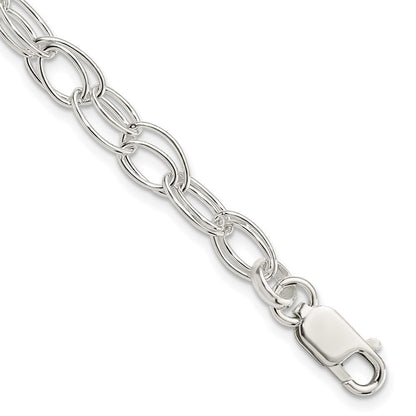 7.5 Zoll Sterlingsilber 6mm Doppelt Glieder Armband
