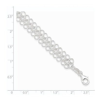 7.5 Zoll Sterlingsilber Fantasieglieder Armband