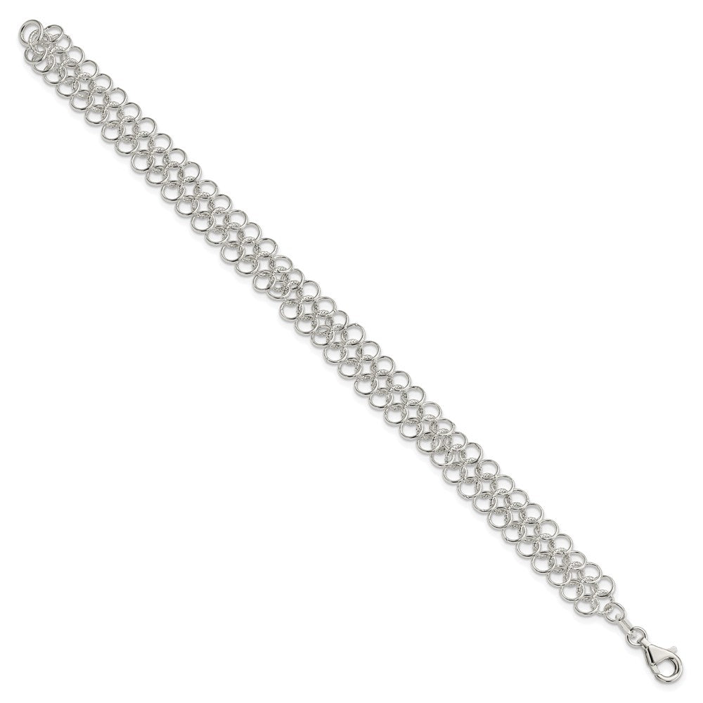 7.5 Zoll Sterlingsilber Fantasieglieder Armband