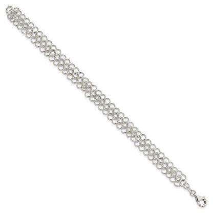 7.5 Zoll Sterlingsilber Fantasieglieder Armband