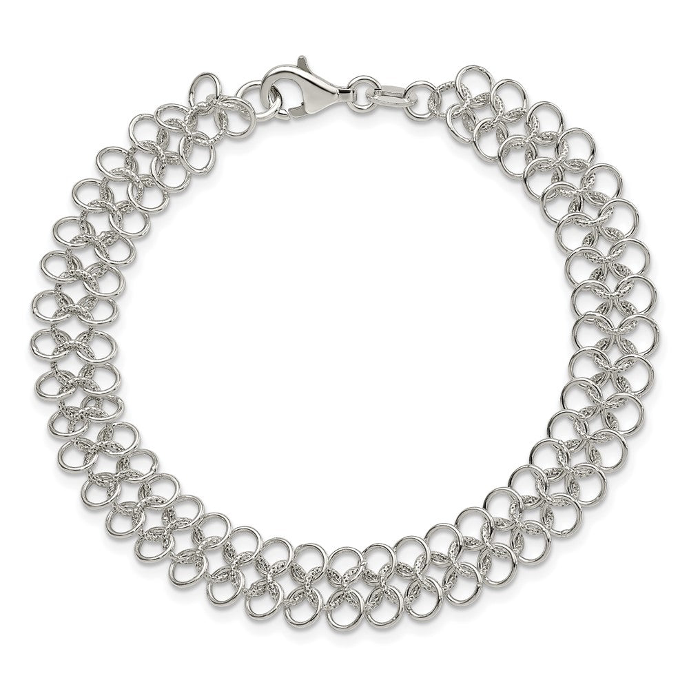 7.5 Zoll Sterlingsilber Fantasieglieder Armband