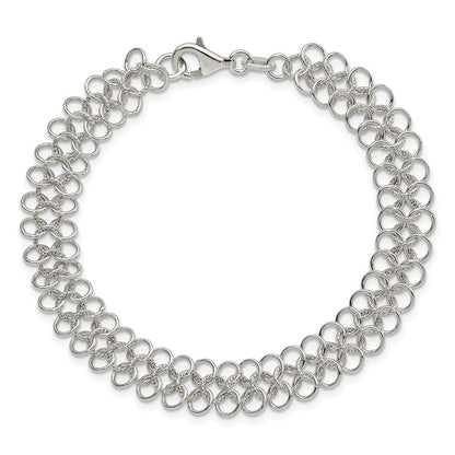 7.5 Zoll Sterlingsilber Fantasieglieder Armband