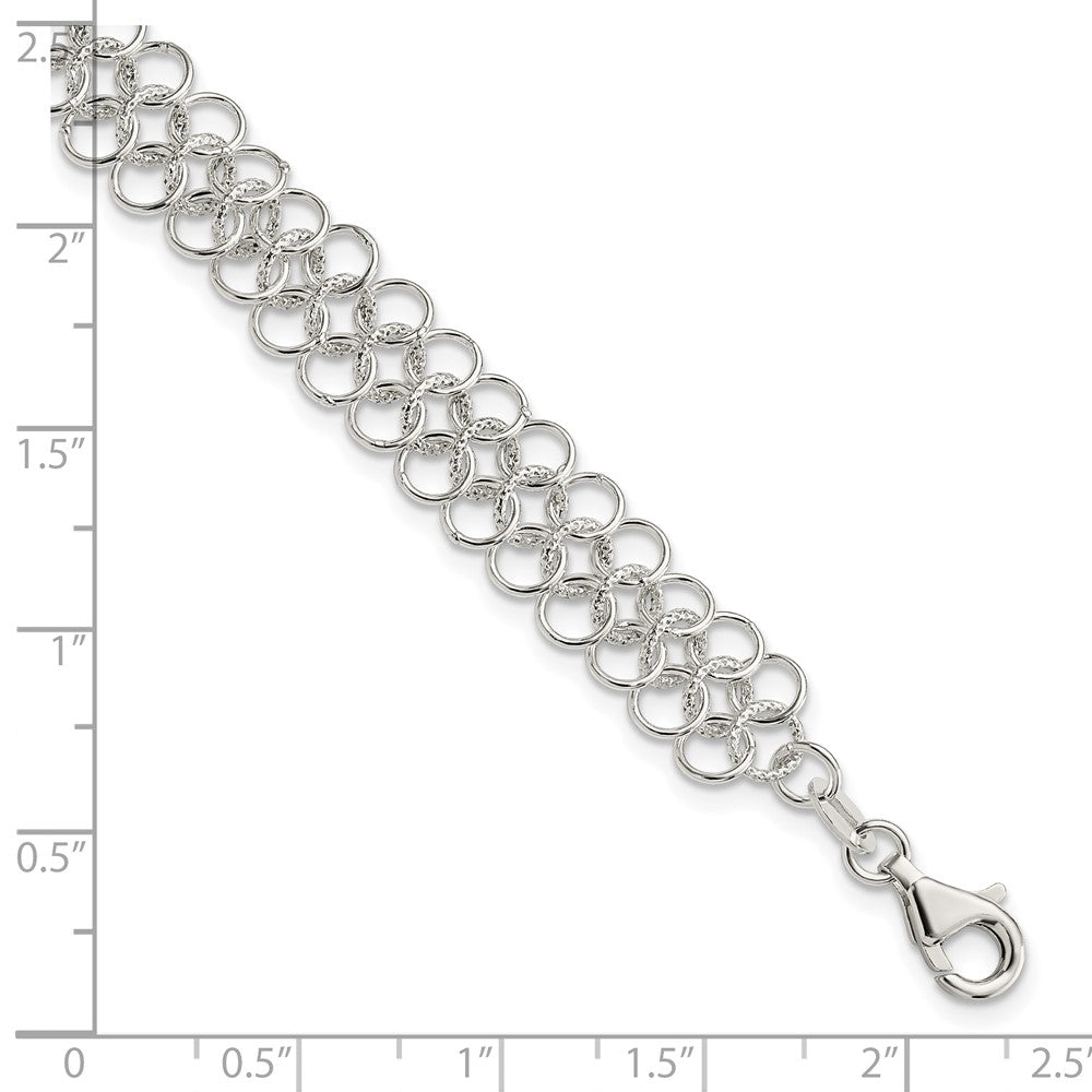7.5 Zoll Sterlingsilber Fantasieglieder Armband