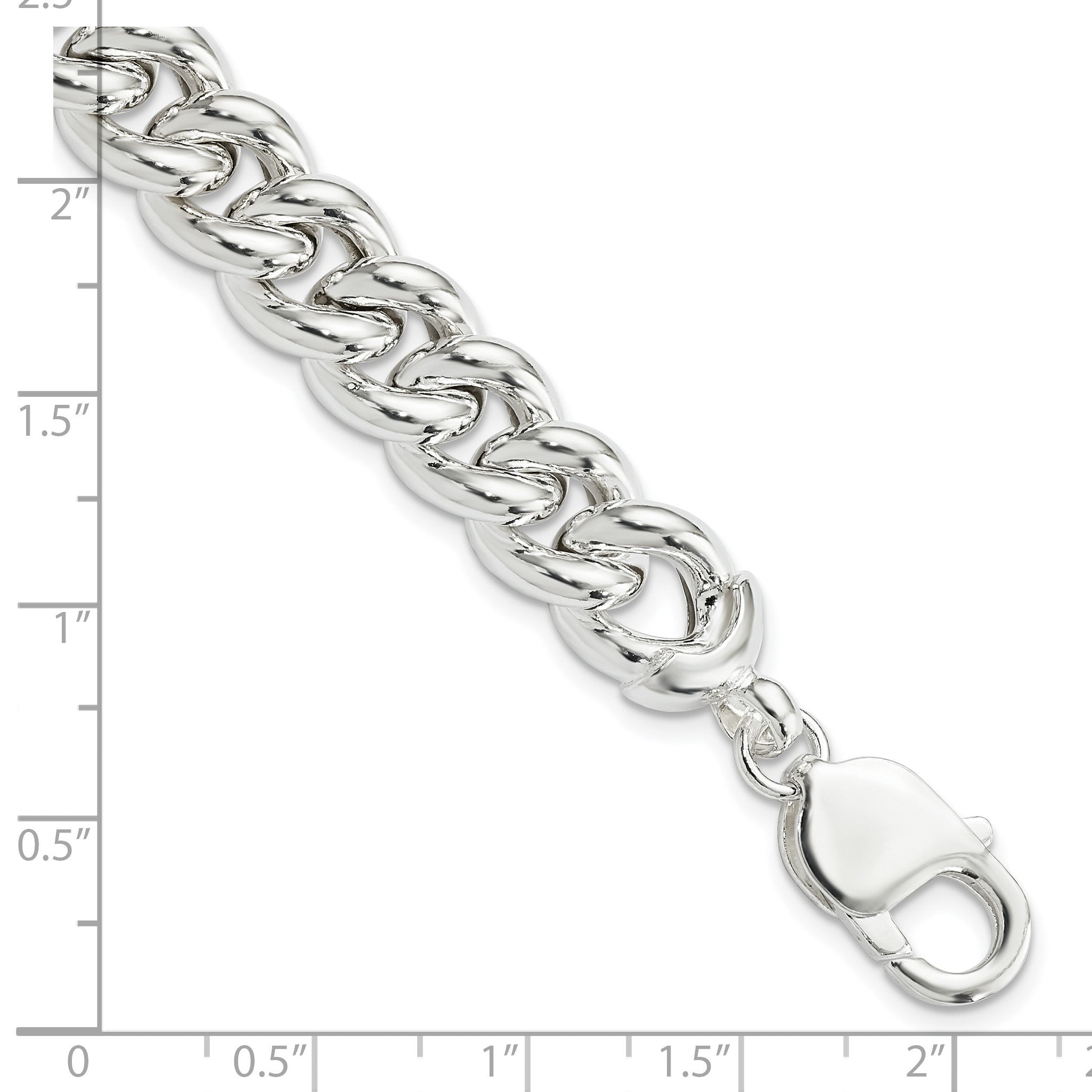 Sterlingsilber Panzer Gliederarmband