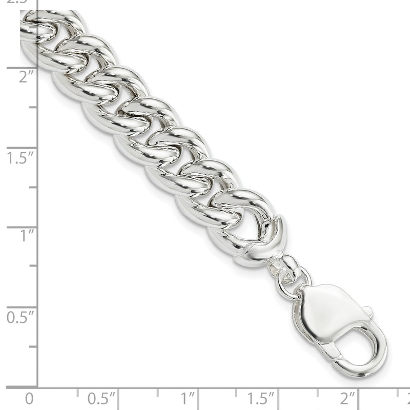 Sterlingsilber Panzer Gliederarmband