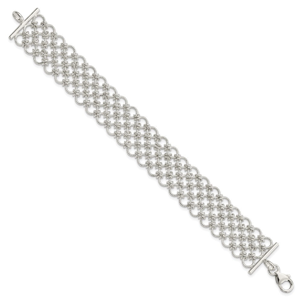 7.5 Zoll Sterlingsilber Multi-link Armband