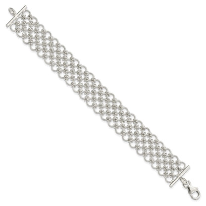 7.5 Zoll Sterlingsilber Multi-link Armband